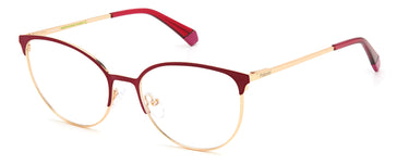 Premium Women Polaroid Eyeglasses: PLD D443 - Cherry Gold(2) - SpecSMART Eye Clinic (Diagonal View)